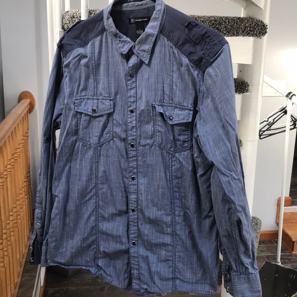 INC Button up Dress Shirt Long Sleeve L